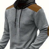 Men's Textured Hooded Knit Pullover