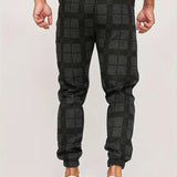 Men's Plaid Drawstring Jogger Pants