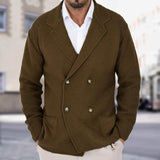 Men's Double Breasted Shawl Collar Cardigan