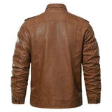 Men's Faux Leather Sherpa Lined Jacket