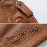 Men's Faux Leather Sherpa Lined Jacket