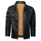 Men's Faux Leather Sherpa Lined Jacket