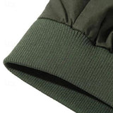 Men's Field-Style Utility Jacket with Stand Collar
