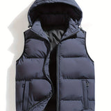 Men's Hooded Quilted Puffer Vest