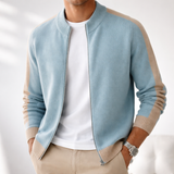 Men's Color Block Zip Knit Cardigan