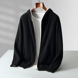 Men's Zip-Up Hooded Knit Cardigan