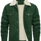 Men's Sherpa Lined Button Jacket