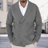 Men's Double Breasted Shawl Collar Cardigan