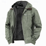 Men's Fleece-Lined Hooded Full-Zip Jacket