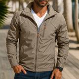 Men's Wind-Resistant Stand-Collar Full-Zip Outdoor Jacket