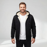 Men's Sherpa Lined Hooded Zip Jacket