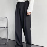 Men's Relaxed Fit Wide Leg Drawstring Trousers
