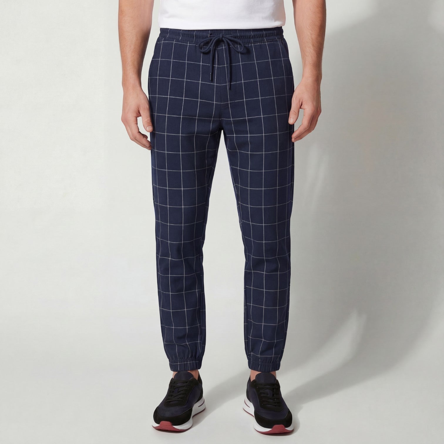 Men's Plaid Cotton Trousers