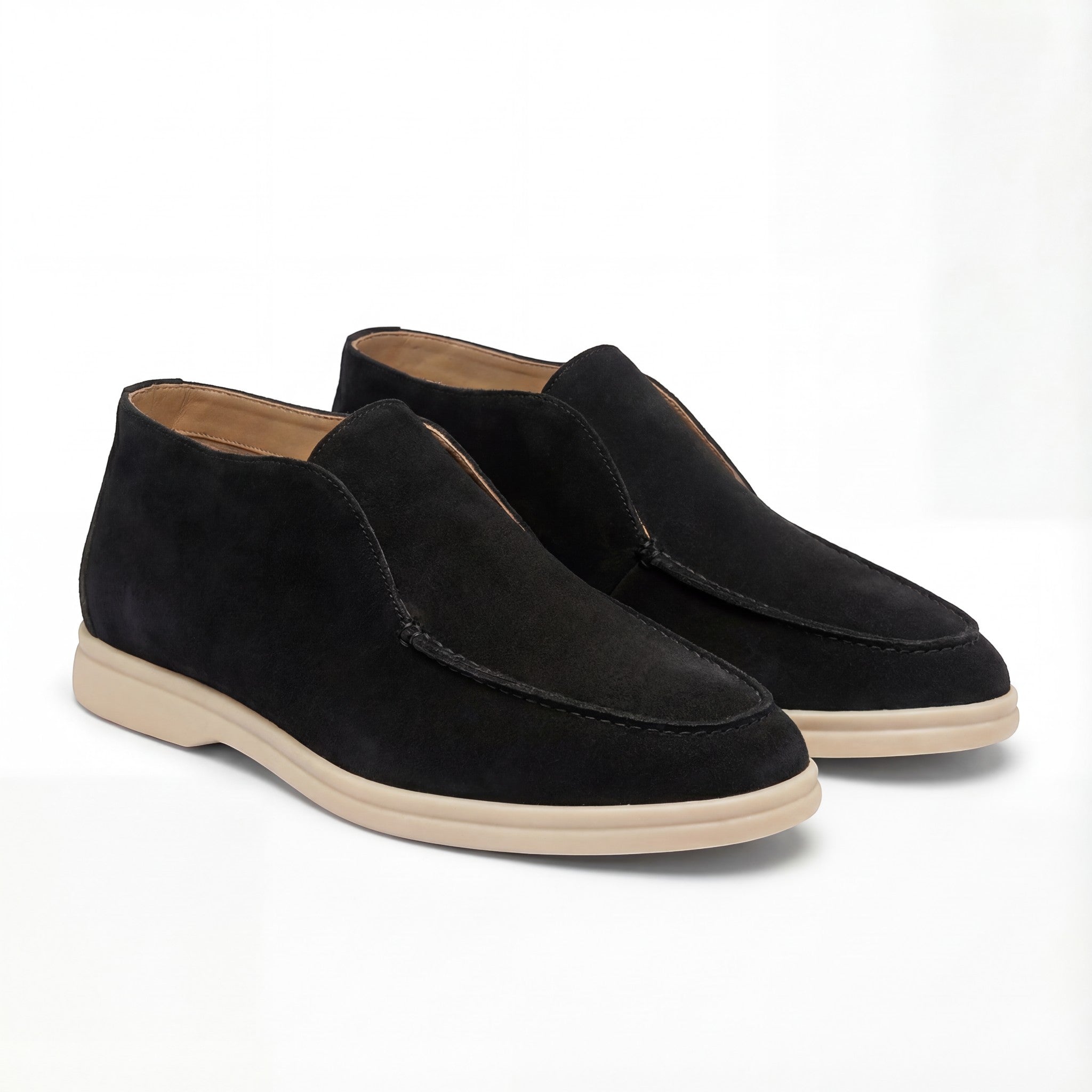 Men's High Suede Moccasins – Retro Minimalist Slip-On