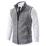 Men's Zip Front Knit Fleece Vest