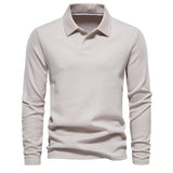 Men's Long Sleeve Knit Polo Shirt