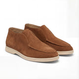 Men's High Suede Moccasins – Retro Minimalist Slip-On
