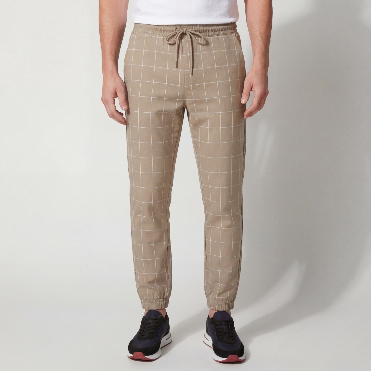 Men's Plaid Cotton Trousers