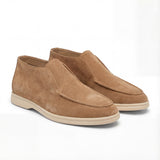 Men's High Suede Moccasins – Retro Minimalist Slip-On