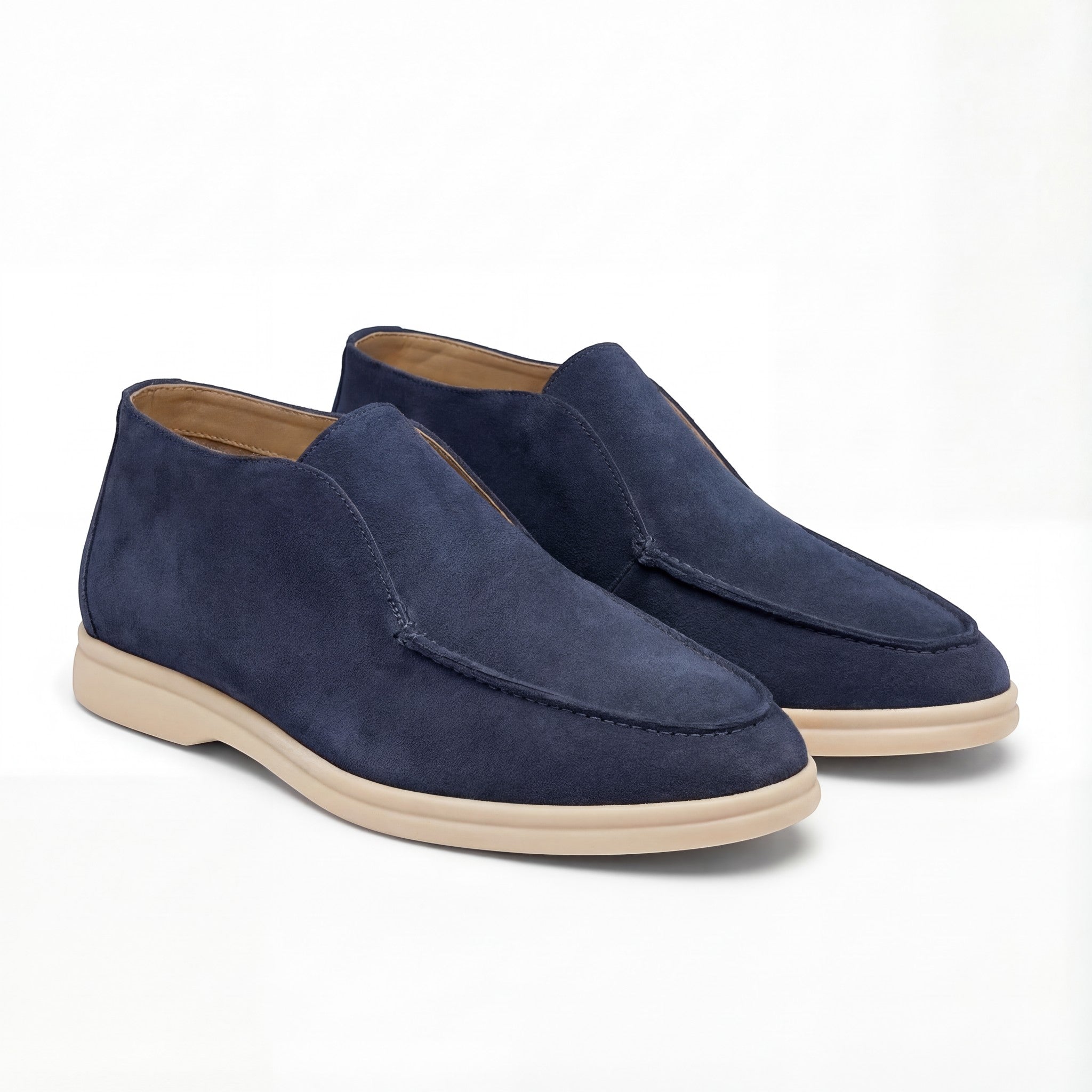 Men's High Suede Moccasins – Retro Minimalist Slip-On