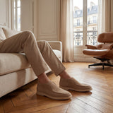 Men's High Suede Moccasins – Retro Minimalist Slip-On