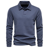 Men's Long Sleeve Knit Polo Shirt