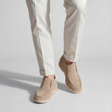 Men's High Suede Moccasins – Retro Minimalist Slip-On
