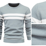 Men's Striped Crew Neck Knit Sweater