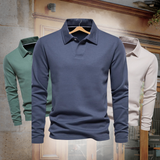Men's Long Sleeve Knit Polo Shirt