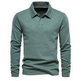 Men's Long Sleeve Knit Polo Shirt
