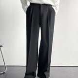 Men's Relaxed Fit Wide Leg Drawstring Trousers