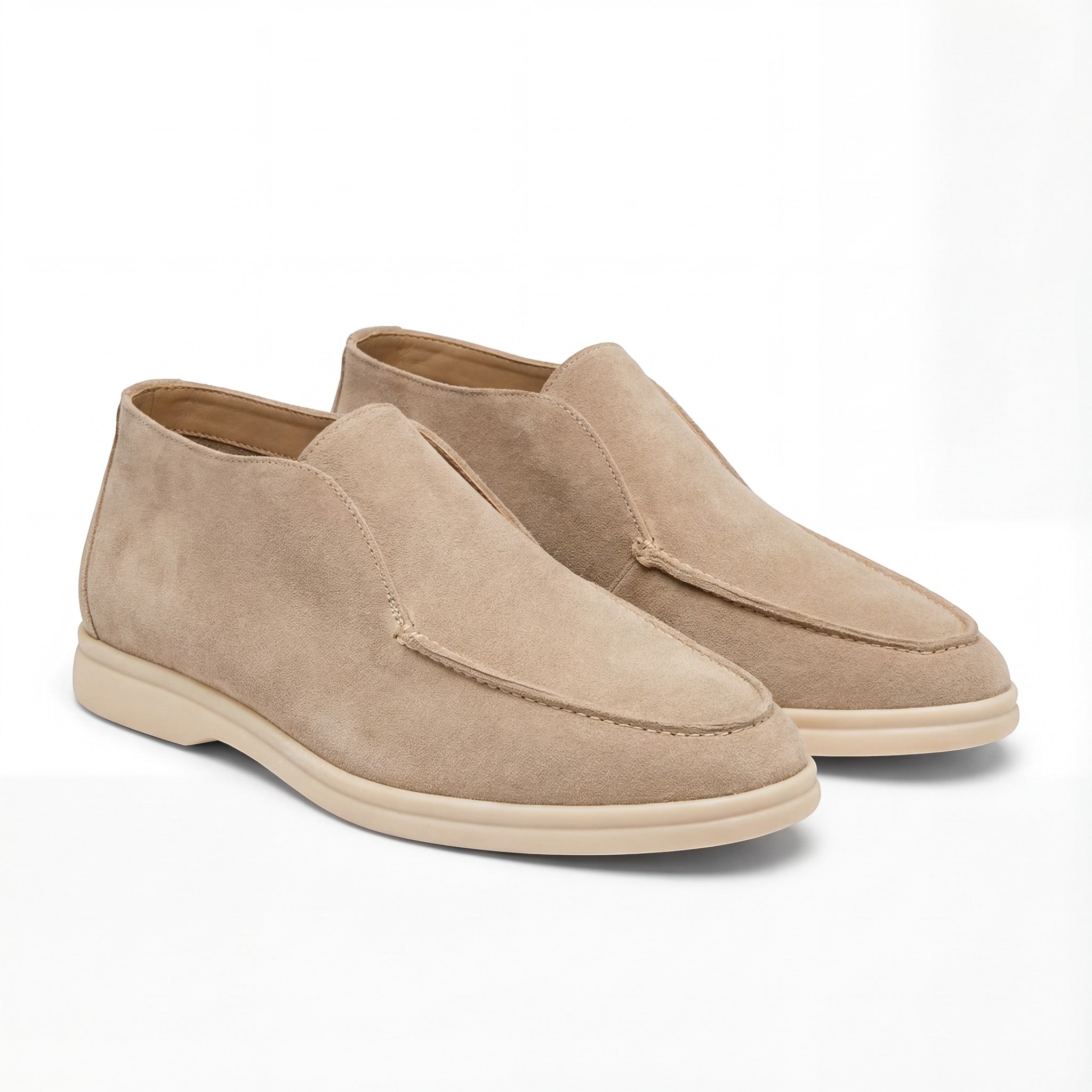 Men's High Suede Moccasins – Retro Minimalist Slip-On