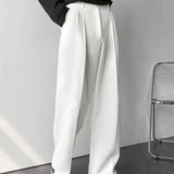 Men's Relaxed Fit Wide Leg Drawstring Trousers