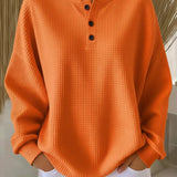 Colour Block Waffle Knit Crew Neck Sweater