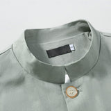 Men's Mandarin-Collar Button-Front Lightweight Jacket