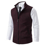 Men's Zip Front Knit Fleece Vest