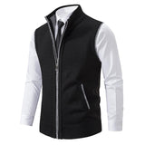 Men's Zip Front Knit Fleece Vest