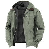 Men's Hooded Sherpa Lined Zip Jacket
