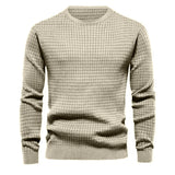 Men's Textured Crew Neck Knit Sweater