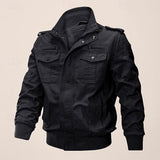 Men's Field-Style Utility Jacket with Stand Collar