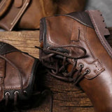 Men's Leather Lace Up Work Boots