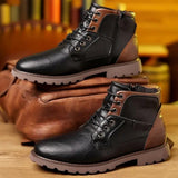 Men's Leather Lace Up Work Boots