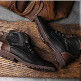 Men's Leather Lace Up Work Boots