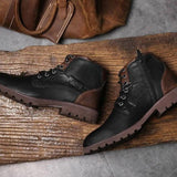 Men's Leather Lace Up Work Boots