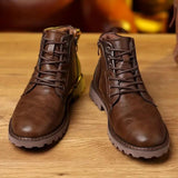Men's Leather Lace Up Work Boots