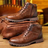Men's Leather Lace Up Work Boots