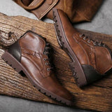 Men's Leather Lace Up Work Boots