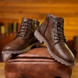 Men's Leather Lace Up Work Boots
