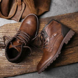 Men's Leather Lace Up Work Boots