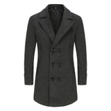Men's Double Breasted Wool Blend Overcoat